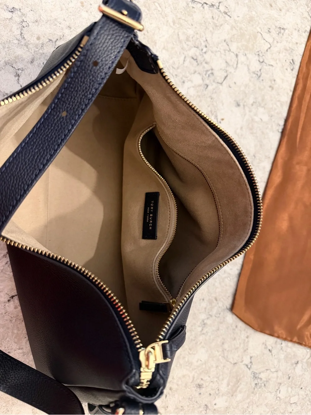 Tory Burch pebbled leather